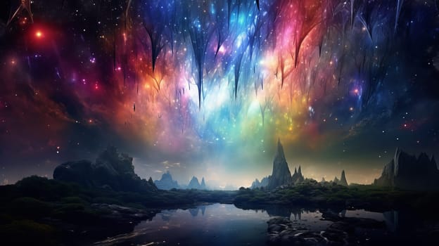 A Vibrant Night Sky With a Plethora of Sparkling Stars.
