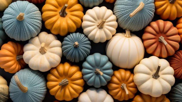 A Tower of Petite Pumpkins.