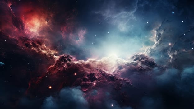 Colorful Space Filled with Stars and Clouds.