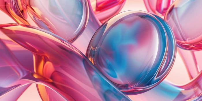 Vibrant abstract background with colorful organic shapes.