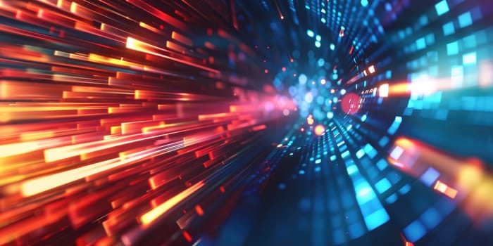 Futuristic technology abstract background with vibrant colors for digital design.