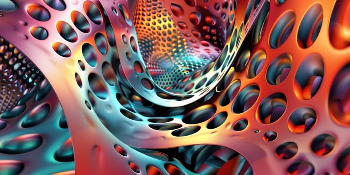 Vibrant abstract background with colorful patterns and organic shapes for digital design.