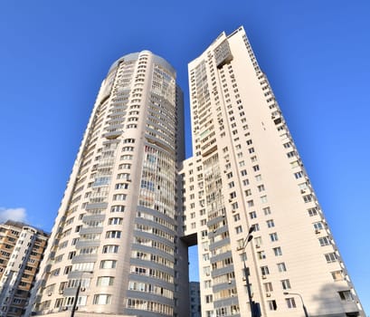 The Modern multi-storey residential building in Moscow, Russia