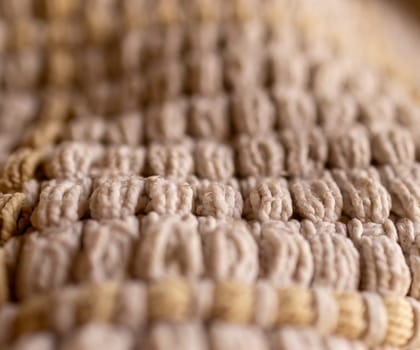 Warm wool blankets in autumn colors . Wallpaper for textile products. Space for copy. High quality horizontal photo
