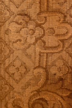 Rustic fabric printed in antique designs .Wallpeper.Space for copy. Decorative background for or product advertisement.