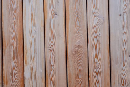 WPC wood with a vertical pattern of light brown color. For construction and repair. Abstract background.