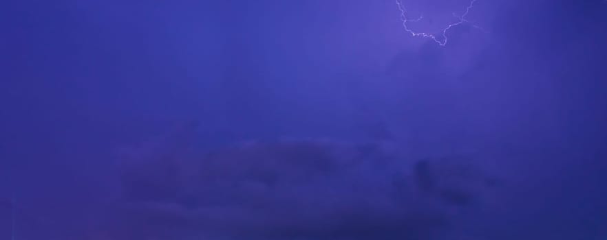 Shot of the lightning in the night sky