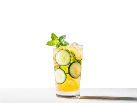 Pimm s Cup A refreshing summer drink made with Pimm s No 1 lemonade. Drink isolated on transparent background.