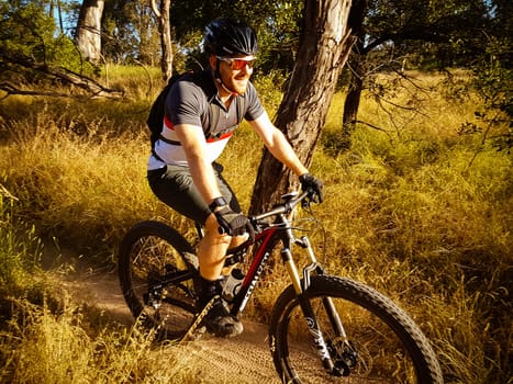 Mountain bike and walking trails along the Yarra River thru Westerfolds Park and Candlebark Park in northern Melbourne in Victoria, Australia