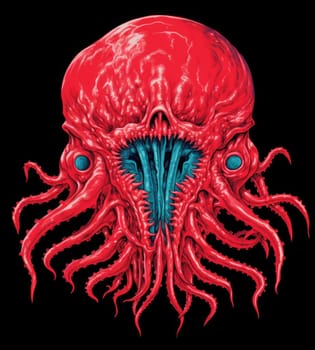Cartoon monsters in pop art style. Template for t-shirt print, sticker, poster, etc.