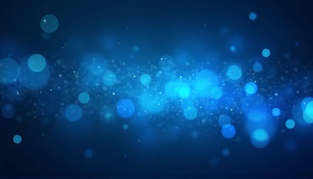 Abstract bokeh background with blue light particles . High quality photo
