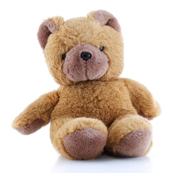 A small brown Teddy Bear on white