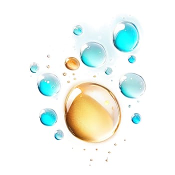 Vibrant drop water paint strokes merge in a dance of colors on a transparent canvas.