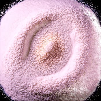Rice flour mandala an arrangement of white rice flour brown rice flour and sweet rice. Food isolated on transparent background.