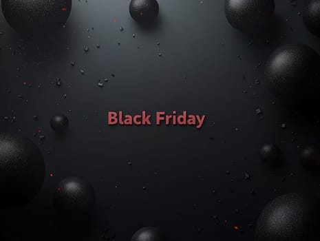 Black friday shopping theme with dark abstract background for marketing.