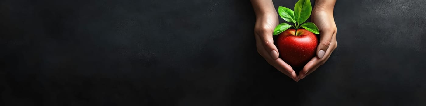 Celebrating generosity: giving tuesday apple on dark background - ideal for charity promotion and holiday campaigns.