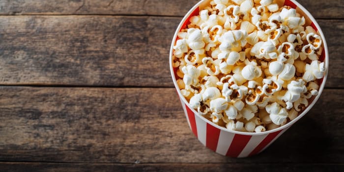 Circus theme with popcorn and copy space for entertainment design.