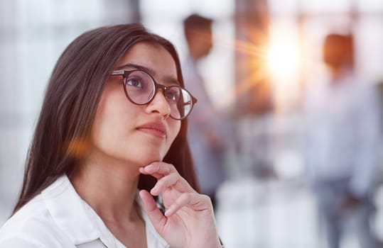 Young student or teacher looking at camera