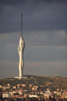 turkey istanbul 17 june 2023. Kucuk Camlica TV Radio Tower in Istanbul.