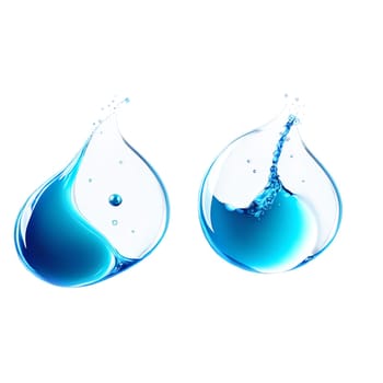 Vibrant drop water paint strokes merge in a dance of colors on a transparent canvas.