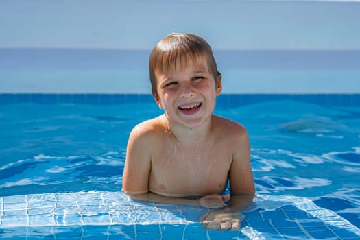 Portrait boy. Happy childhood, sincere emotions, joy of life, family education.