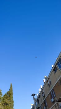 Blue light sky nature white clouds whether background . High quality photo