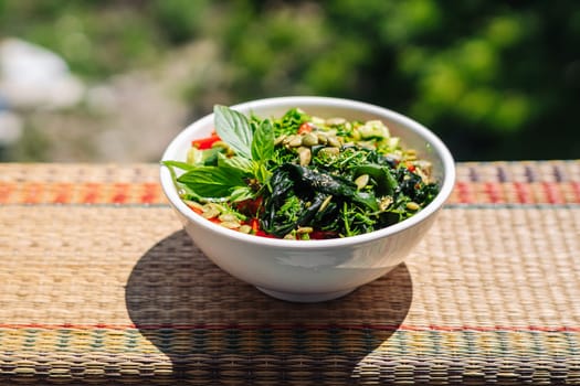 Energy of fresh raw vegetable healthy food, summer sunny mood.