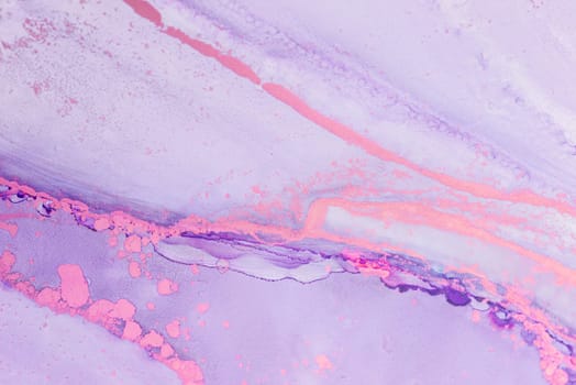 This striking abstract artwork showcases fluid patterns in soft purple and vibrant pink tones, ideal for contemporary home or office decor with a unique flair.