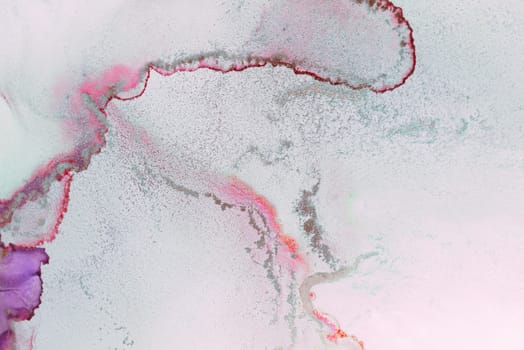 This artwork displays a blend of soft pink and purple hues that flow seamlessly into a light background, creating an ethereal, organic appearance.