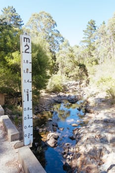 Lerderderg River Crossing in Australia on a hot summer's day in Blackwood in Victoria, Australia