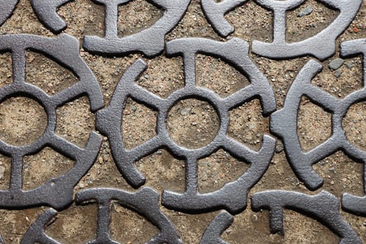 A fragment of the Kronstadt cast-iron sidewalk.