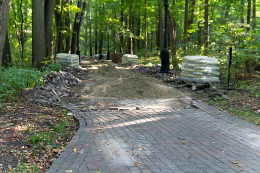 repair floor construction grey rough crack material industrial road structure concrete paving stone