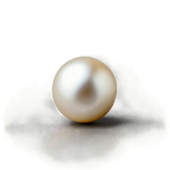 Stone isolated on transparent background. Pearl A perfect pearl with a soft creamy luster and a gentle rotation casting subtle.