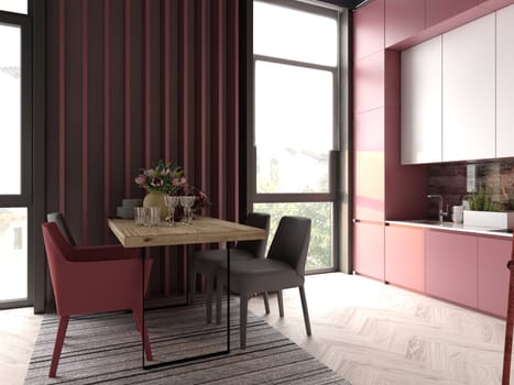 modern living room interior. 3d rendering