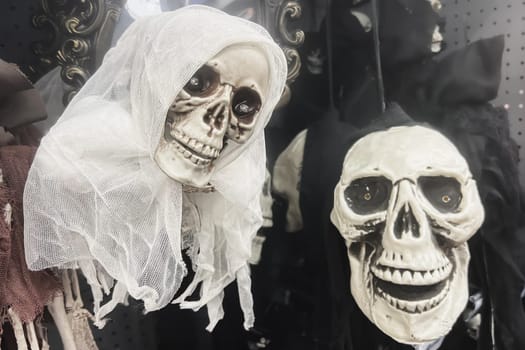 A skeleton Halloween Costume Store