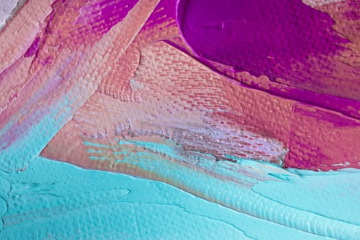 An abstract composition showcases a blend of vibrant colors and textured brush strokes, capturing the essence of artistic expression in a creative environment.