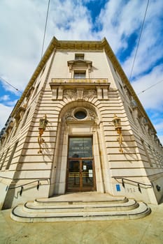 Image of Corner view of entrance to the Department of Public Health