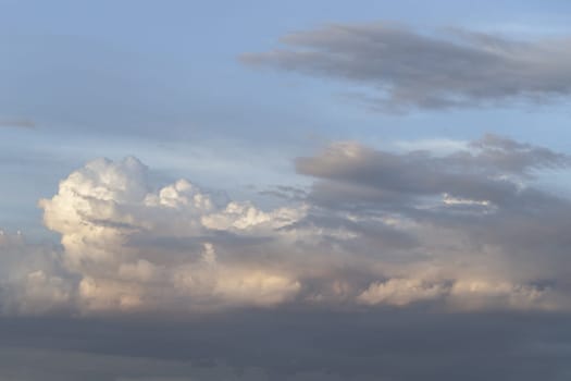 The sky is being covered with white clouds. Amazing clouds like a heaven for background wallpaper and texture, Concept idea of Imaginative clouds nature, Nature abstract composition, Space for text, Selective focus.