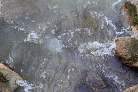 Beating the rock sea wave. Surf, waves, extreme sports.