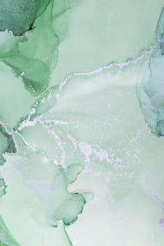 Soft green and turquoise hues blend together in an abstract design, showcasing fluid movements and gentle textures for a calming aesthetic perfect for interior decor.