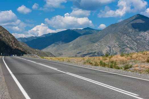 Chuysky trakt road in the Altai mountains. One of the most beautiful road in the world.