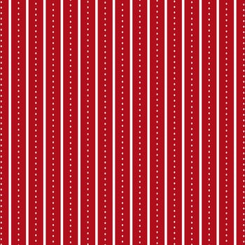 Bright red background with parallel lines and dots as seamless pattern for Christmas theme designs