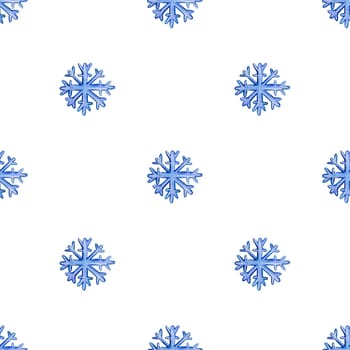 seamless Christmas pattern with snowflakes on a white background