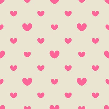 .Pink hearts seamless pattern design for Valentines Day