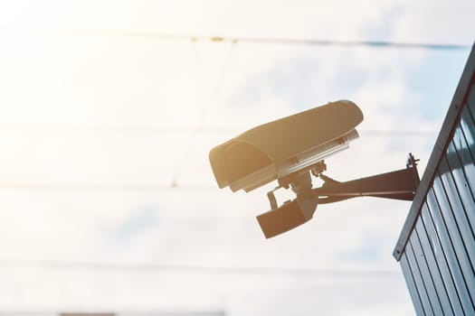A cuttingedge modern surveillance camera capturing the critical essence of urban security and vigilant monitoring