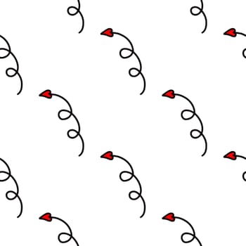 .Seamless pattern with arrows for Valentines Day. Cupids arrows pattern.