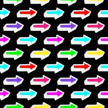 Seamless pattern with a red cursor on a white background illustration