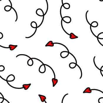 .Seamless pattern with arrows for Valentines Day. Cupids arrows pattern.
