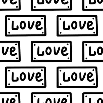 Seamless Pattern with Love Lettering. High quality illustration