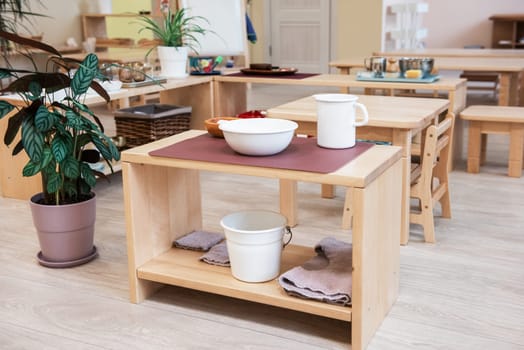 Montessori school for the learning of children